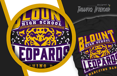 Blount High School Marching Band adobe illustrator adobe photoshop branding design illustration illustrator t shirt design vintage