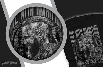Die with ambition adobe illustrator adobe photoshop graphic design illustration illustrator t shirt design viking vintage