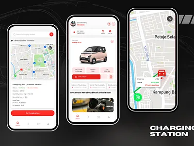 Electric Car - Charging Station App evapp mobileapp ui ui ux mobileapp ux