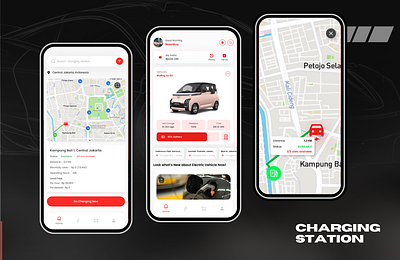 Electric Car - Charging Station App evapp mobileapp ui ui ux mobileapp ux