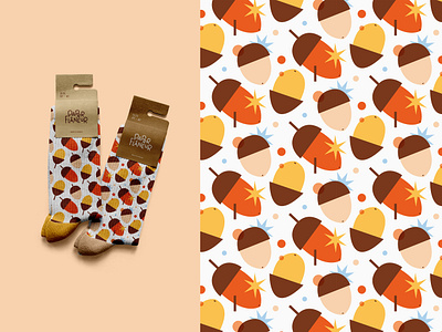 Acorn acorn adobe illustrator digital art illustration mockup nature pattern pattern design peachtober vector art