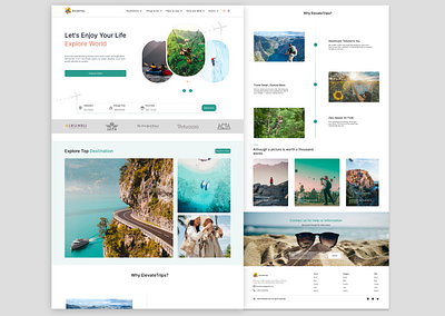 Adventure Landing Page animation branding design graphic design illustration landing page logo ui ui design uiux
