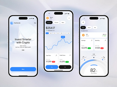 Smart Finance & Crypto Wallet App app appdesign appui bitcoin wallet crypto crypto app crypto currency crypto exchange crypto wallet earn finance finance crypto interface mobileapp smart wallet trading app trend uiux wallet wallet crypto
