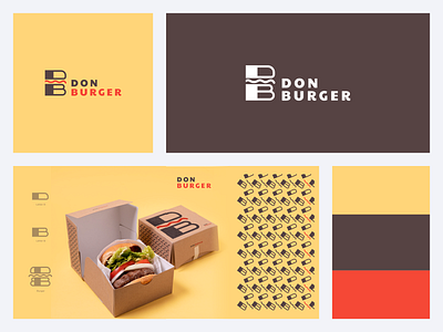 DON BURGER LOGO app brand branding burger burger logo design food branding garagephic studio graphic graphic design icon illustration logo ui ux vector