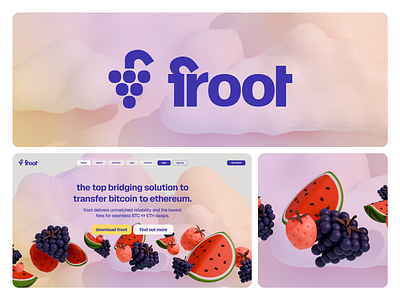 Froot Direction 4 3d abstract behance branding branding and identity clean clouds crypto design dribbble freelance fruit graphic design identity illustration logo logo design modern money web3