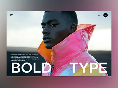 Bold Type Web Ui Landing Shot ai black bold branding design fashion graphic design illustration landing shot midjourney photography techwear type ui ui design ux ux design web design website website design
