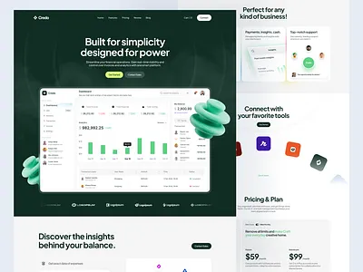 Credo - Fintech SaaS Website banking website design finance management fintech fintech website hr rumen minimal money management saas saas app saas design saas website ui ux web web design website website design