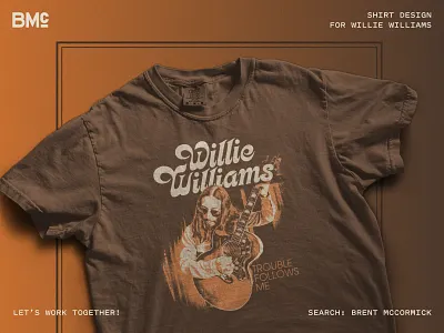 Willie Williams Merch Design band band apparel band graphic band logo band merch band merchandise band shirt country shirt merch merch design music graphic music merch shirt shirt design t shirt vintage shirt