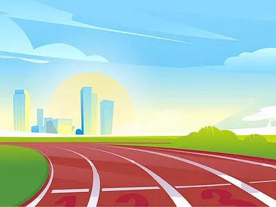 Jogging Background Cartoon app branding design graphic design illustration logo typography ui ux vector