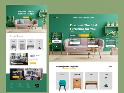 Furniture Landing Page Design app branding design e commerce frontend furniture web design graphic design interaction design interaction web design landing page logo ui ui design ui web design uidesign uiux user experience user interface uxdesign webdesign