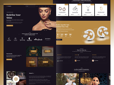 Jewelry E-Commerce Website Design brand identity e commerce ui elegant aesthetic figma figma design jewelry design landing page luxury brand minimal design modern interface online store product page responsive design shopping experience ui design uxui design visual design web design webapp website design