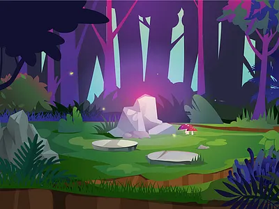 Mystical Cartoon Background app branding design graphic design illustration logo typography ui ux vector