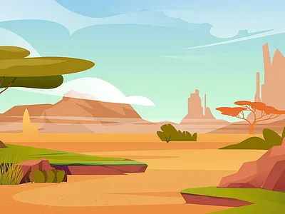 Safari Cartoon Background app branding design graphic design illustration logo typography ui ux vector