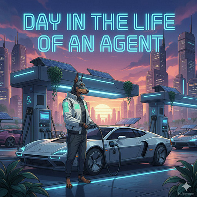 Day in the life of an Agent ai graphic design