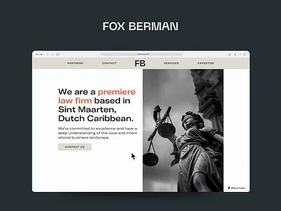 Website for a law firm branding clean framer law firm lawyer minimalist orange web design website