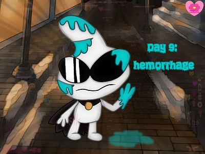 Traumatober Day 9: hemorrhage art post art tag digital art drawing fan art illustration