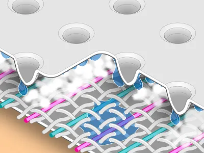 Vapor Chamber Details adobe illustrator condensation cooling system device evaporation foil ieee spectrum innovation iphone isometric mesh microscopic nanotechnology systematic design tech technical drawing technical graphics technical illustration vapor vector graphics