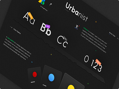 Urbanist UI Style aa bb cc body text brand branding color schemes dark ui description google fonts graphic design heading header icon set icons designer illustration illustrator ai photoshop psd print designer senior designer typo typography ui styre guide ui ux designer urbanist