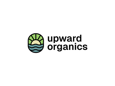 UPWARD ORGANICS branding graphic design logo