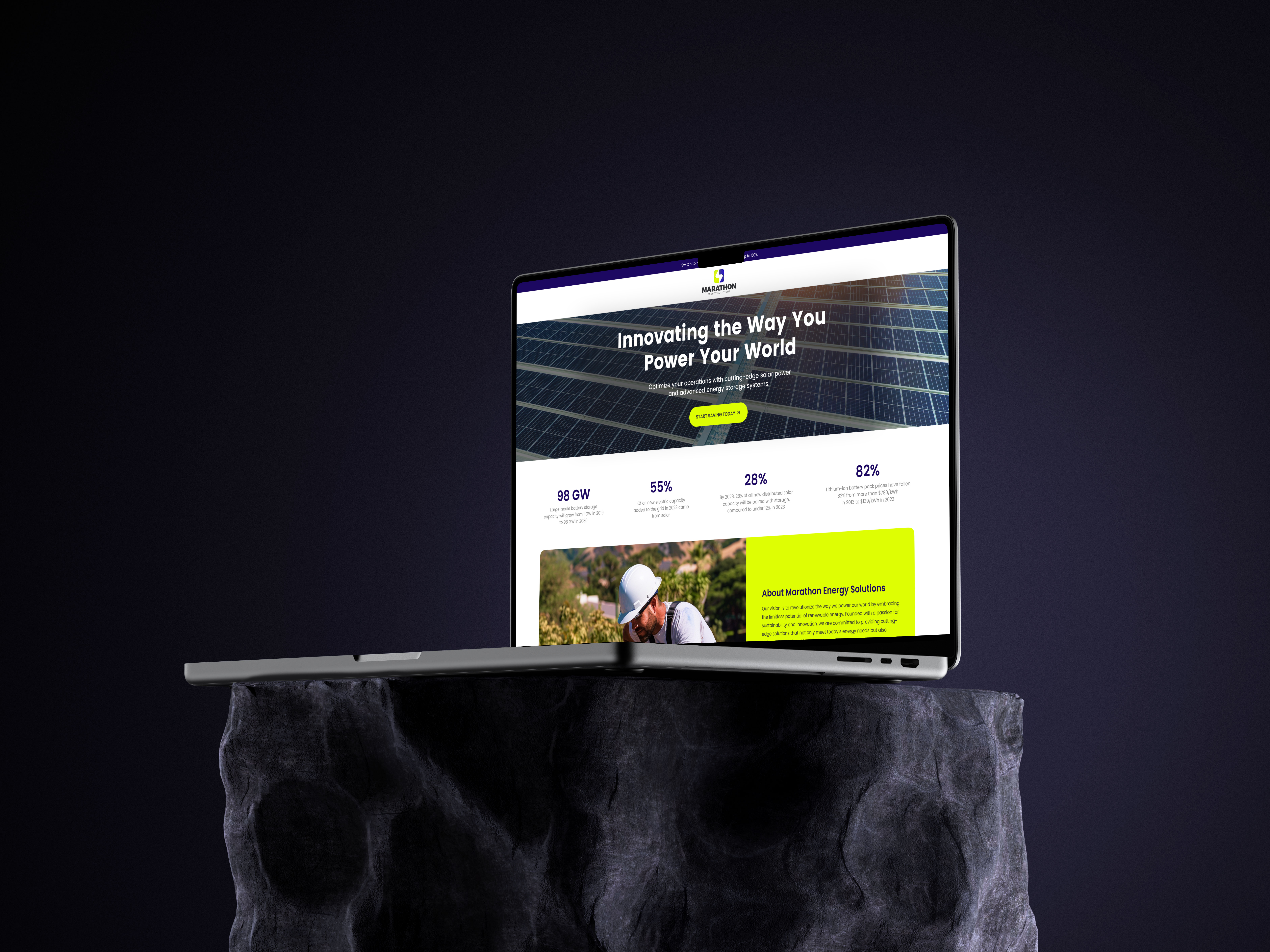 Marathon Energy Solutions Landing Page conversion energy landing page ui ux webdesign