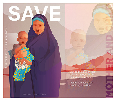 Mother and child design graphic design illustration poster vector website women