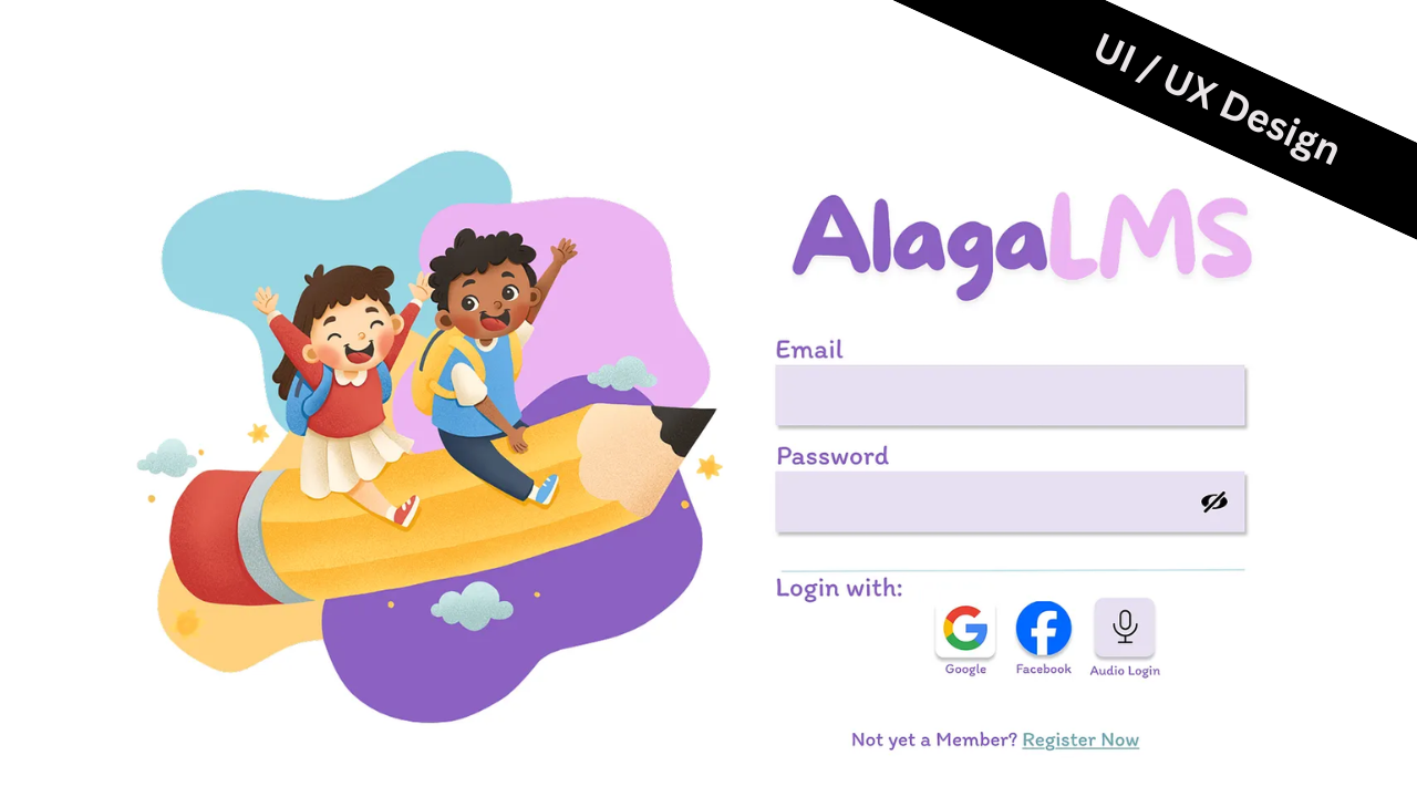 UI/UX Design: AlagaLMS - A Learning Platform for Every Child design education lms ui ux web app web based
