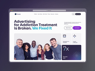 Ad Management Service Website ad addiction tratment ads ads management animation framer ui ux website