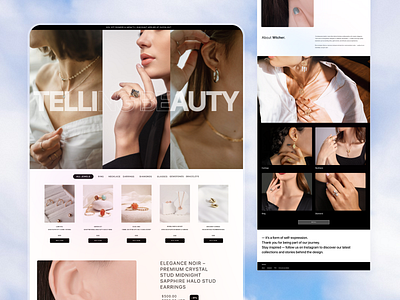 Wtcher. Jewelry - Landing Page E-Commerce for Jewelry card e commerce ecommerce jewelry landing page marketplace sustainability sustainable ui design uiux ux design web design website design