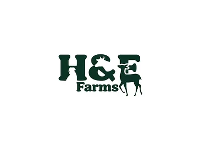 Farms negative space logo branding chicken cow creative deer farm logo logodesign negative space negative space logo wordmark logo