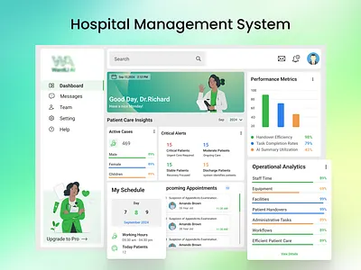 Hospital Management System (HMS) UI UX Design erp ui