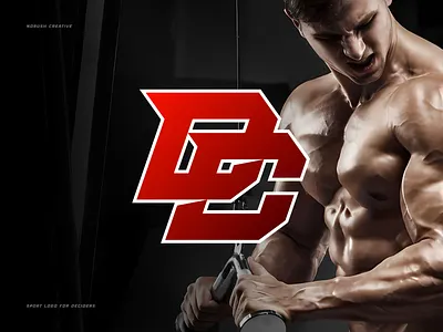 DC initial Logo design, fitness logo, sports logo, gym logo animation branding design display fitness font graphic design gym hand lettering illustration initial lettering lifting logo logo gram logo type monogram power sport
