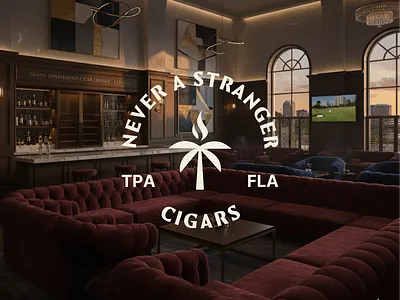 NAS Cigars Logo: Modern Luxury Meets Tampa Vibe 🌴🔥 brand design brand identity brand identity design branding cigars design flame florida illustration logo logo design logo designer luxury ocean palm tree summer tampa