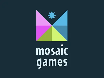 Mosiac Games Logo branding digital games illustration logo mosaic origami toy toy logo vector weekly warmup
