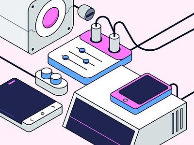 The Equalizer illustration isometric motion graphics