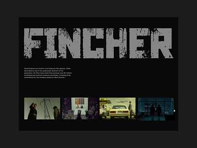 David Fincher Web Concept clean concept david fincher film filmmaker graphic design interface landing minimal portfolio projects site ui ux web web design webdesign website