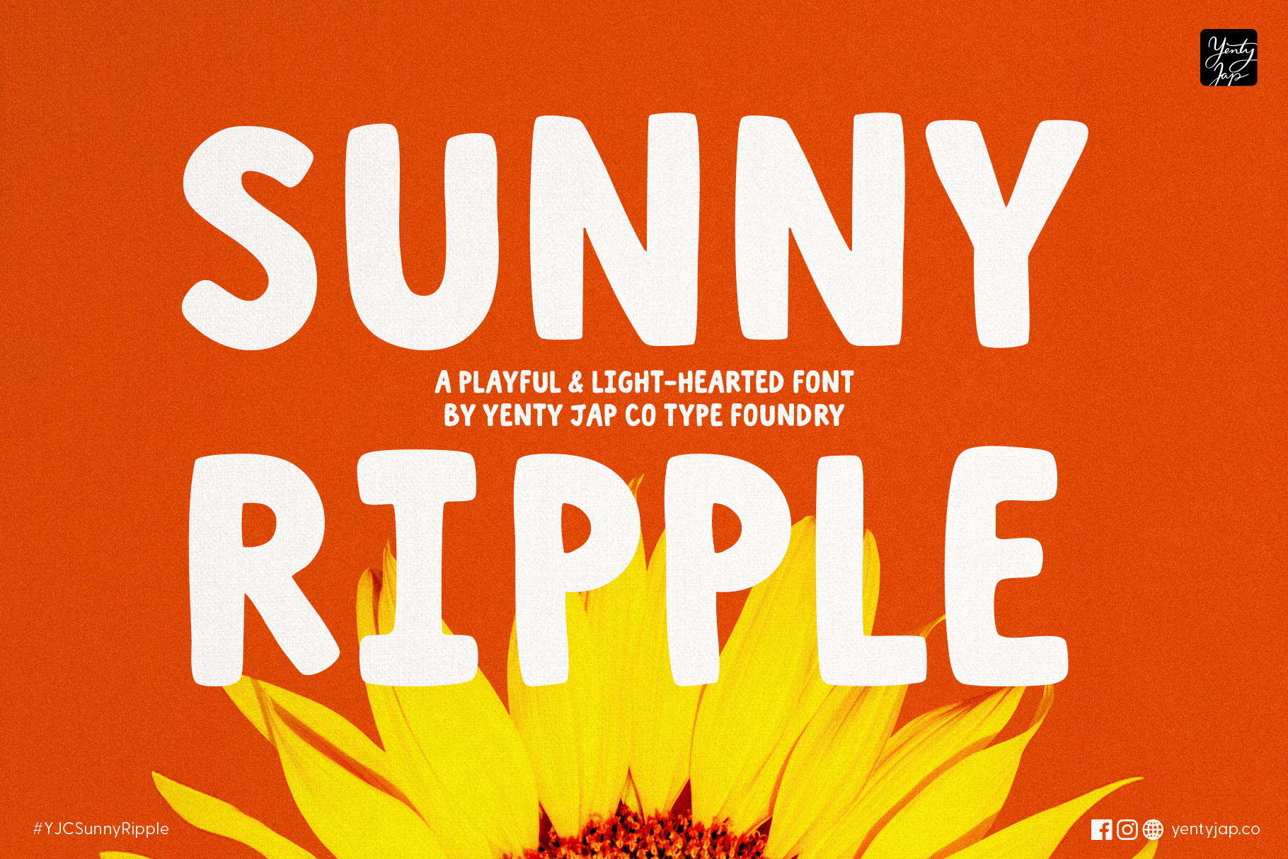 YJC Sunny Ripple - The Handcrafted Hug Font authentic. branding children font font graphic art graphic design kids font packaging t shirt design type design type designer type foundry typeface