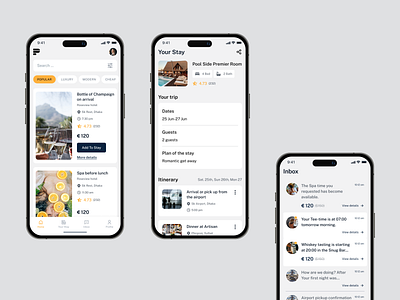 Hotel Service Mobile App app booking design hotel interface service ui web