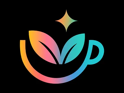 Minimalist Logo Icon Design branding clean core brand elegant flat logo gradient logo leaf logo logo design luxury minimal minimalist icon modern natural organic premium tea logo teacup logo