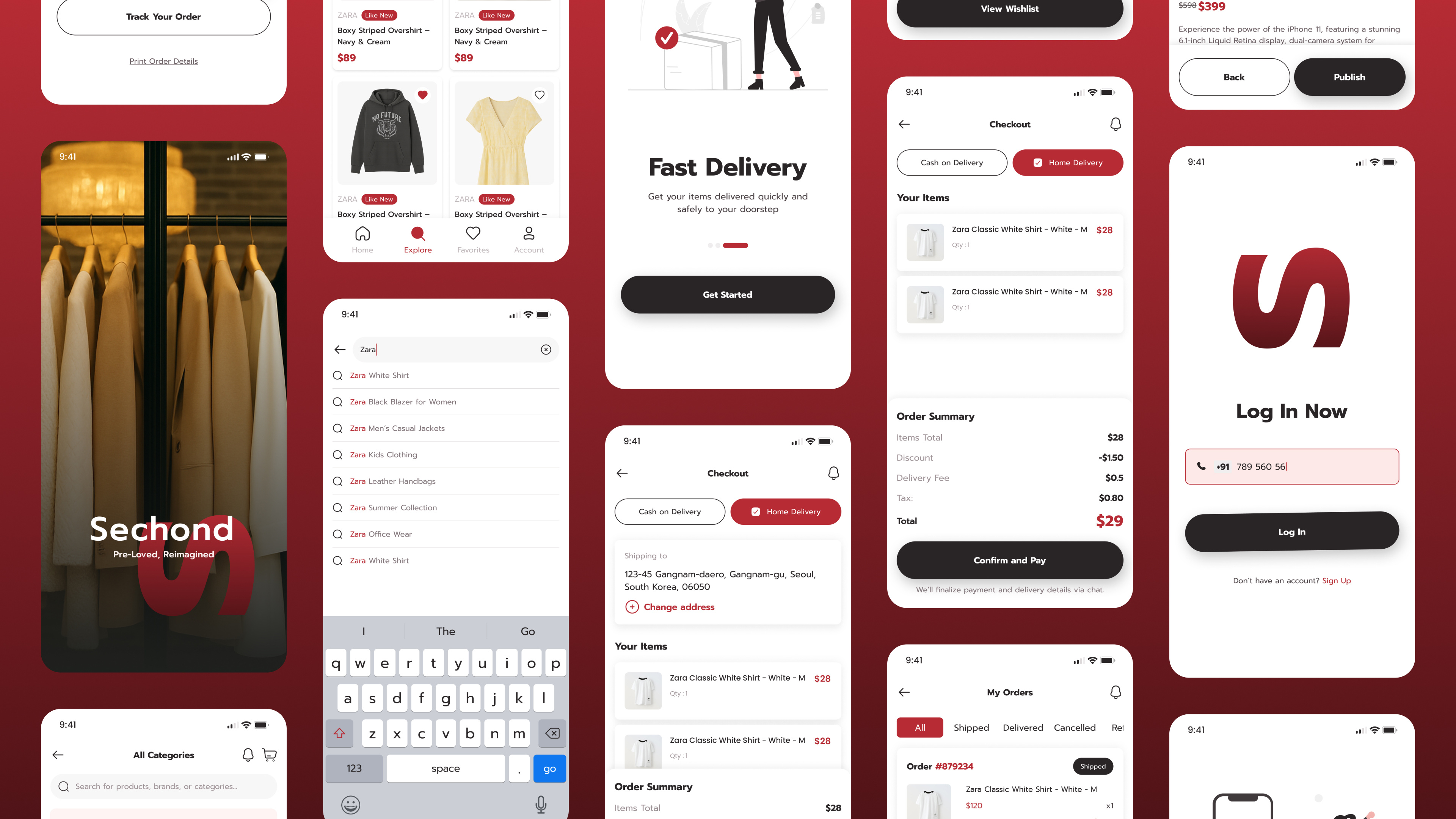 Sechond - Preloved Items Marketplace UI Kit | Modern & Minimalis minimalui