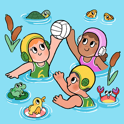 Water polo doodle app branding design graphic design illustration logo typography ui ux vector