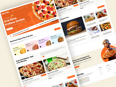 Pizza Website delivery website food landing page design pizza pizza website ui ux website design