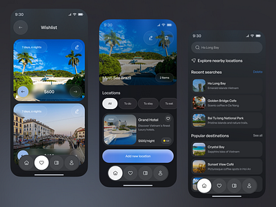 Travel Planner app app design app screen design booking explore destinations figma design mobile app mobile application modern design product design tourism transportation app travel travel agency travel app travel mobile app trip ui user experience user interface ux desig