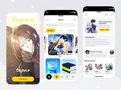 MangaVerse – Anime & Manga Reading App UI Design anime anime app app card clean clean ui comic design dribbble shot illustration ios manga manga app mobile mobile ui design news newsfeed story app ui ux design
