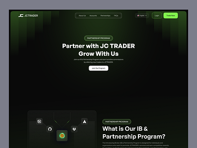 Trading Landing Page | Affiliate affiliate crypto crypto trading cryptocurrency fintech landingpage prop trading trading trading landing page trading ui ui design ux design web design