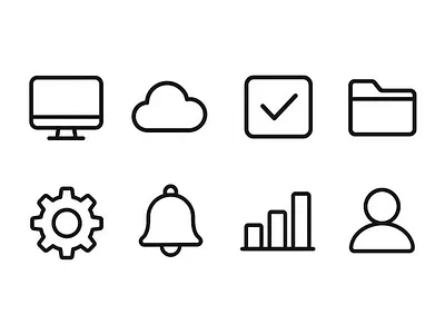 Icon Set - Day 55 of DailyUI dailyui design graphic design icon icon design icon set illustration logo ui ui ux vector vector icon