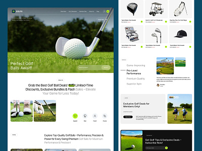 Golf Club & Training Website golf golf club golf courses golf team golf training golf website golf website design landing page design sport sports website training website ui ux design website design