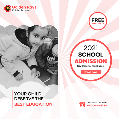 Social Media Posts for School Admissions & Festivals. graphic design