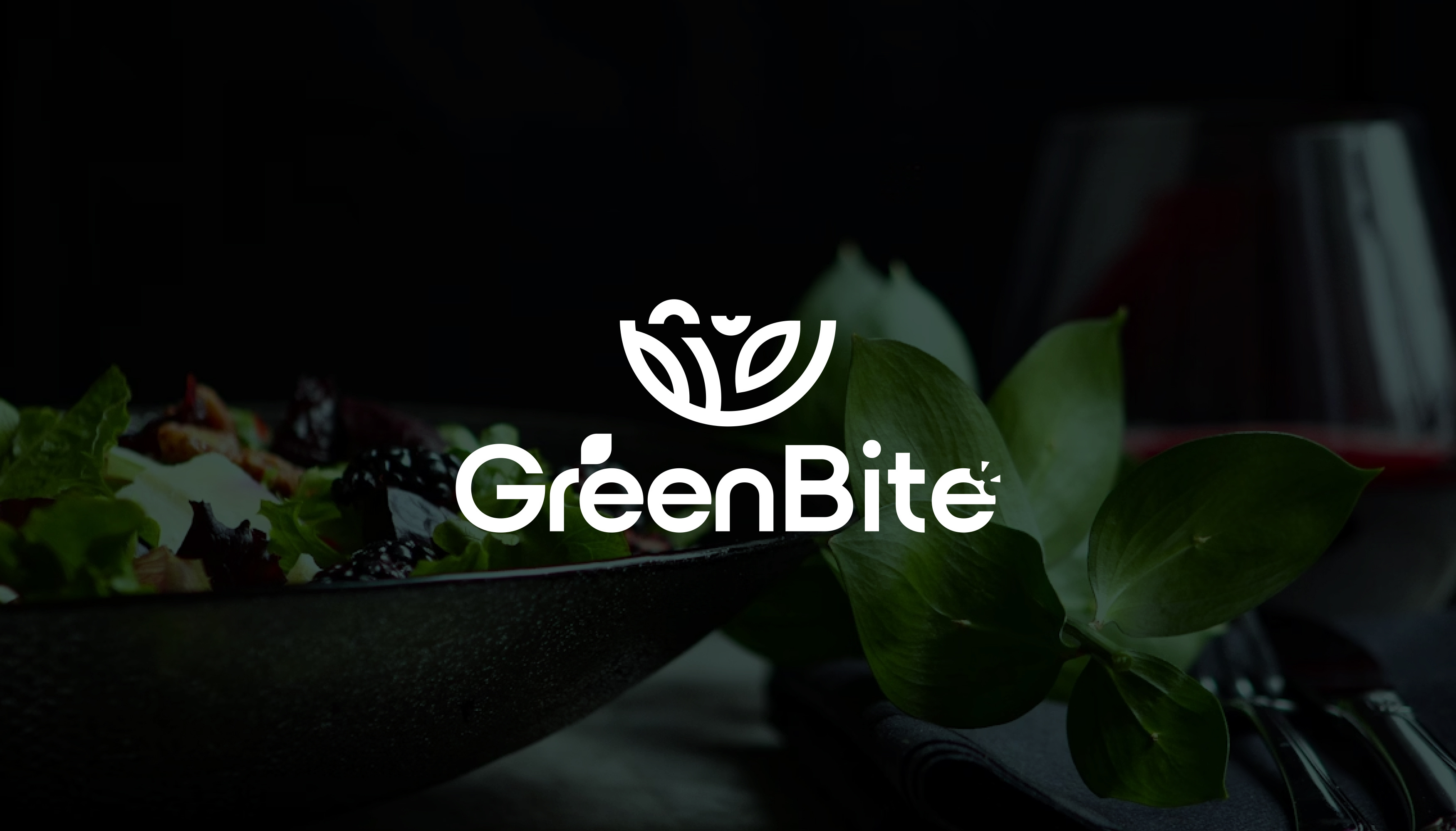 GreenBite — A Modern Logo Combining Leaf, Bite & Smile Elements 3d brand brand style guide branding creative logo food logo graphic design green color guideline identity logo logo design minimalist modern presentation text logo unique logo vector