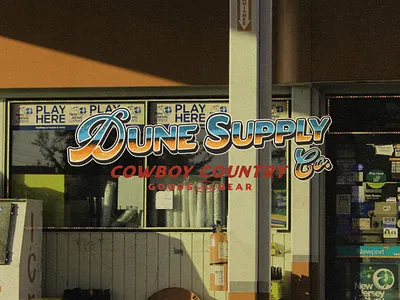 Dune Supply Co. apparel branding clothing cowboy desert design graphic design graphic service illustration logo retro tshirt design vintage