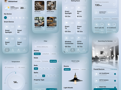 Smart Home Mobile App ai home assistant app design artificial intelligence home security home technology interior design mobile app mobile app design mobile ui design real estate security smart home smart home app smart house smarthome software technology ui ui kit